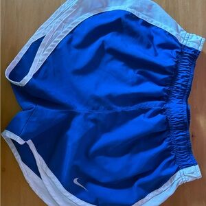 Nike Royal Blue Dri-FIT Athletic Shorts with White Swoosh